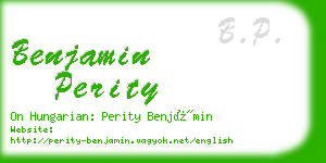 benjamin perity business card